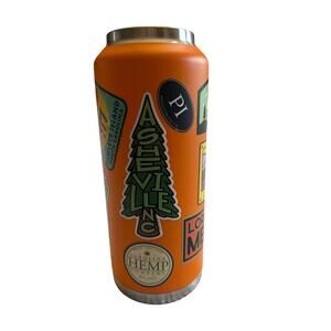 Yeti 46 OZ WATER BOTTLE Orange with stickers (missing lid)